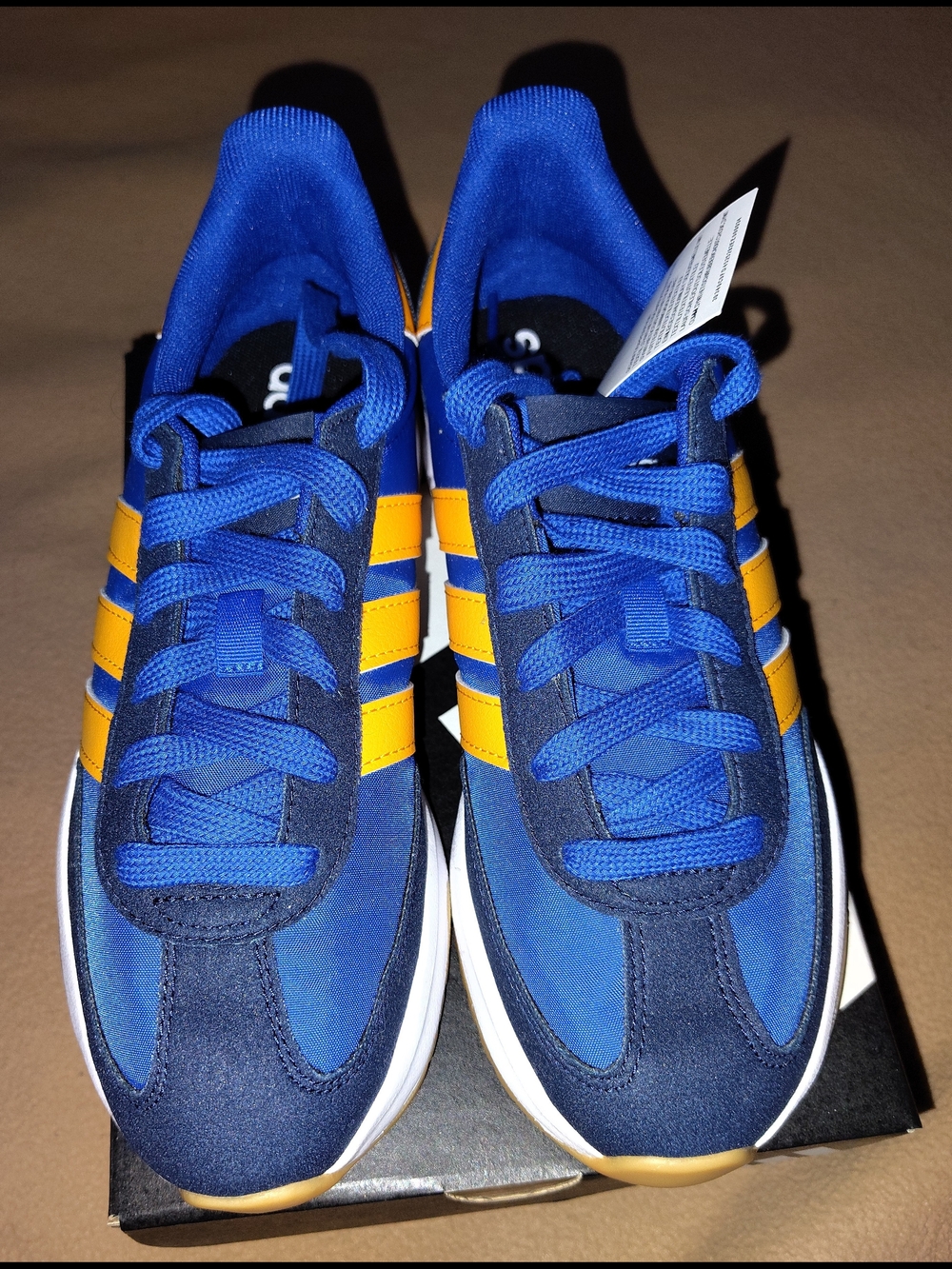 Adidas Boys Blue & Yellow Classic Sneaker - Picture 2 of 4